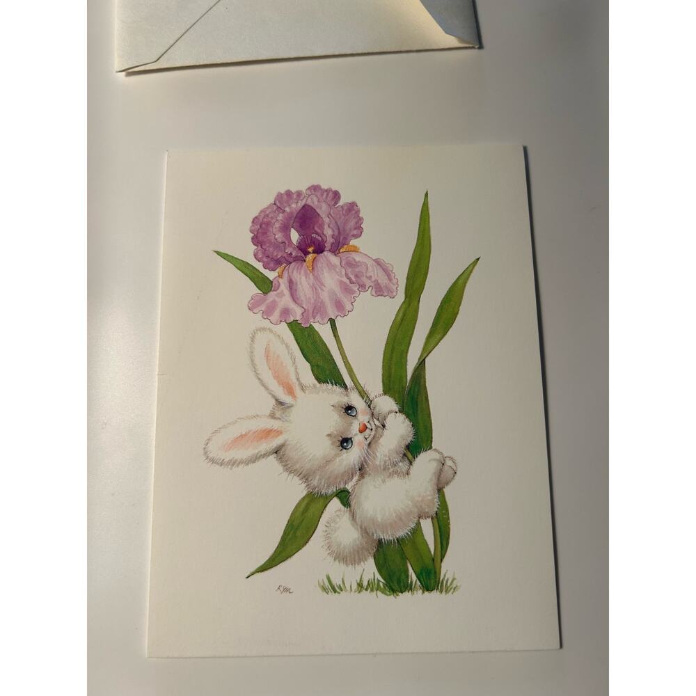 Card Unused Vintage RUTH J BILL D MOREHEAD EASTER PARADE BUNNY Current Easter